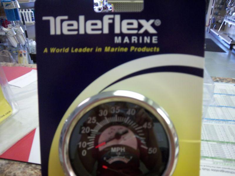 Teleflex new gauge fuel/speedo 0-50 69073fp black sterling series 