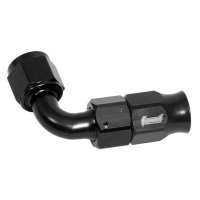 Summit racing hose end teflon® reusable swivel -8 an 90 degree steel black each