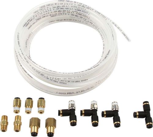 Allstar deluxe nylon brake line kit push lock fittings 3/16&#034; line 30 ft #48019