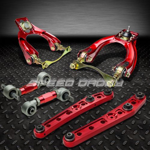 Lower control arm/bars+red front+rear camber+bushing kits civic eg/integra dc2