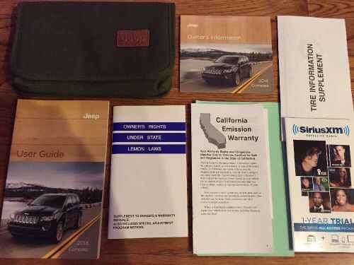 2014 jeep compass owners manual user guide set with case oem lqqk!!