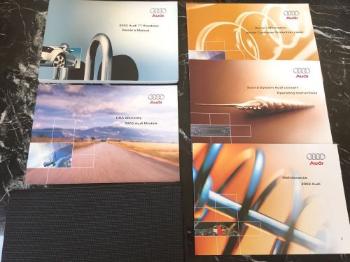 2002 audi tt roadster owners manual book set, complete owner&#039;s package and case