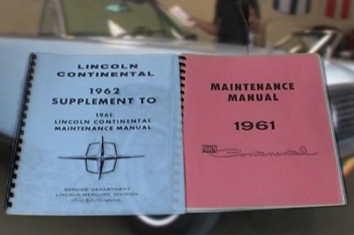 1961-62 lincoln continental shop manuals