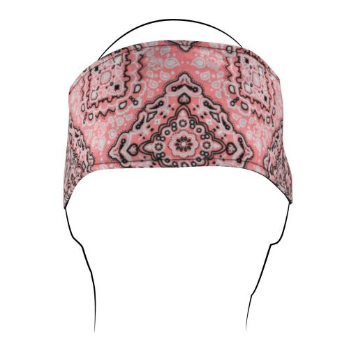 Zan headgear 100% cotton fleece lined headband  pink paisley