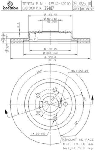 Brembo rotor 25319