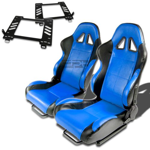 Type-5 racing seat black blue woven+silder+for 89-97 miata mx-5 na bracket x2