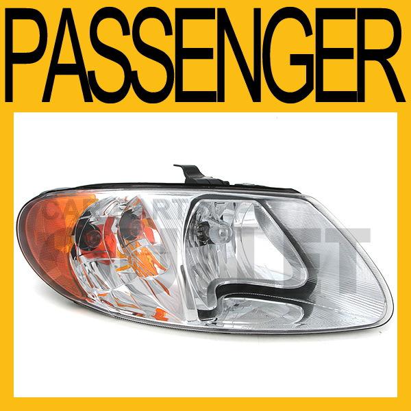 01-07 caravan right head lamp ch2503129 lens body light bulb town country 113"wb