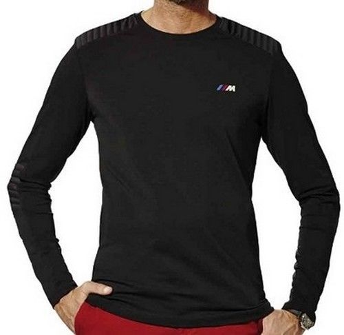 Bmw genuine men&#039;s m logo longsleeve shirt anthracite black s small