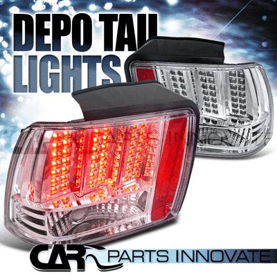 99-04 ford mustang chrome led tail lights brake lamps depo