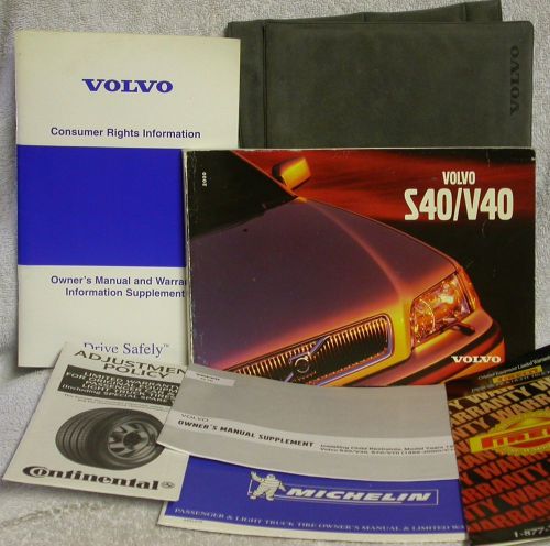 1 - set of owner&#039;s manual literature for 2000 volvo s40 v40 usa &amp; canada