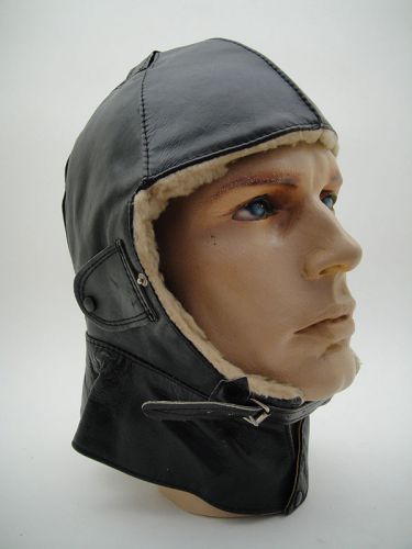 Vintage unused leather helmet car convertible driving racing aviator motorcycle