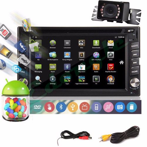 Pure android 4.4 os 6.2&#034;l hd double 2din car stereo gps 3g wifi sat nav dvd obd2