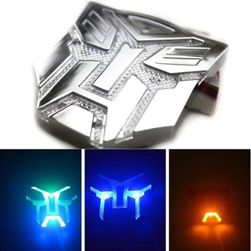 Car solar energy sun power transformers autobots logo colorful led light sticker