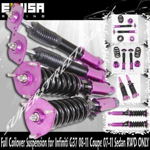 Coilover suspension lowering kits for 08-13 infiniti g37 rwd sedan coupe purple