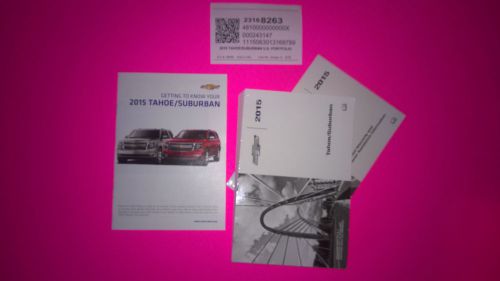 2015 chevrolet tahoe and suburban owner&#039;s manual set  ***new***