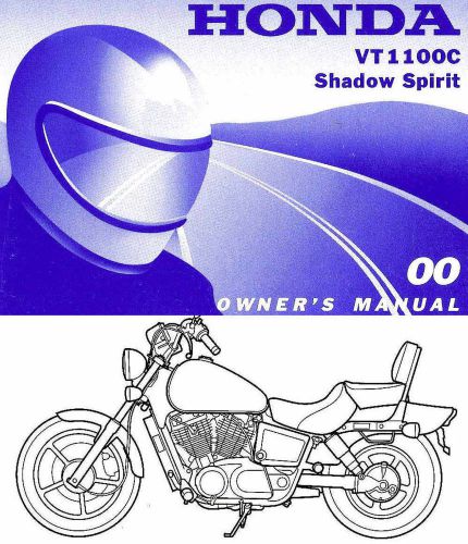 2000 honda vt1100c shadow spirit 1100 motorcycle owners manual -vt1100 c-shadow