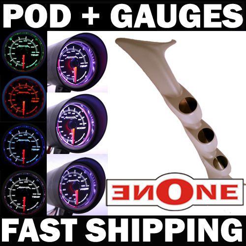 Tan 99-07 ford super duty triple pod led color egt psi boost trans temp gauges