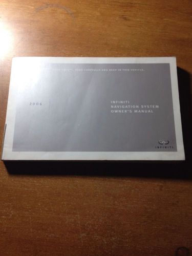 2006 infiniti  navigation system owner  owner&#039;s manual free same day shipping