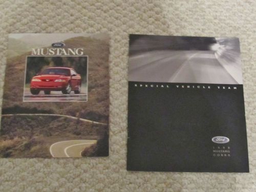 1996 ford mustang brochure (all models) &amp; 1998 ford mustang svt deluxe brochure