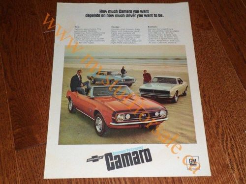 1967 chevrolet camaro #2 article / ad