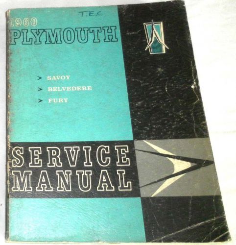 1960 plymouth savoy belvedere fury service repair manual original mopar