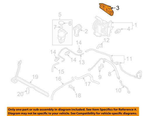 Mitsubishi oem endeavor pump hoses-steering-power steering pump stay mn163804