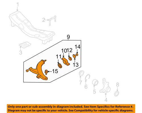 Subaru oem 02-03 impreza front suspension-lower control arm right 20202fe161