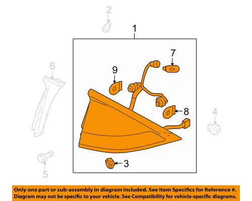 Honda oem 12-14 insight-tail lamp assembly left 33551tm8a51