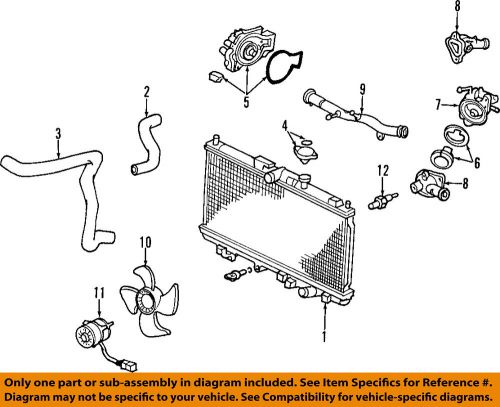 Honda oem 97-01 prelude cooling system-cover 19320p13a00