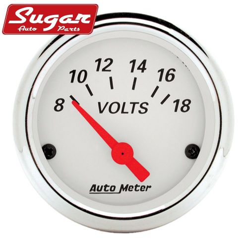 Auto meter 1391 arctic white; voltmeter gauge