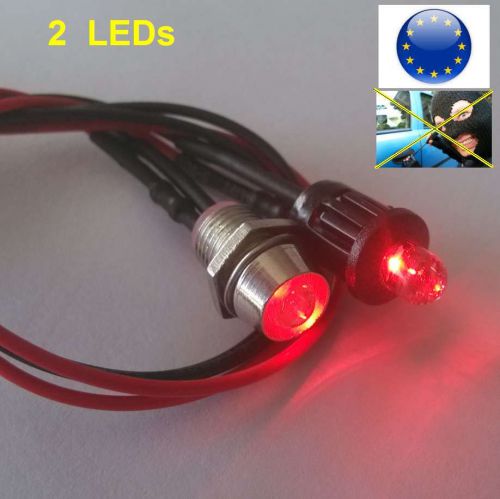 Car alarm leds   2* 12v 9v red