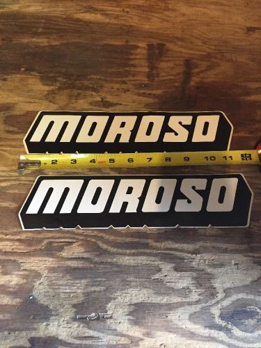 Pair of new  moroso racing stickers / decals nhra nascar