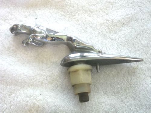 00-08 jaguar s type x type hood ornament statue leaping cat chrome emblem oem