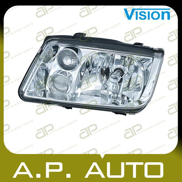 Head light lamp assembly 99-02 volkswagen jetta gen4 left l/h bright bezel new