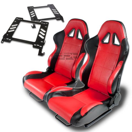 Type-5 racing seat black red woven+silder+for 02-07 wrx/sti gd/gg bracket x2