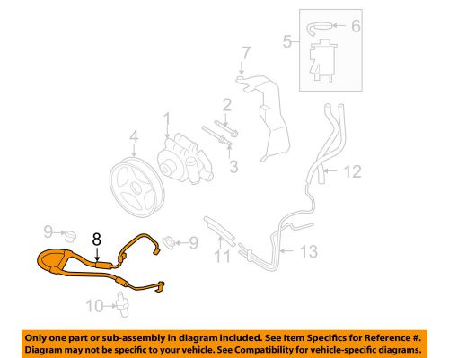 Ford oem-power steering pressure hose 8l3z3a719g