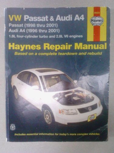 Volkswagon passat &amp; audi a4 haynes repair manual used, good condition