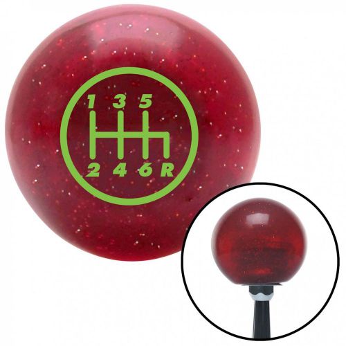 Grn 6 speed shift pattern - 6rdr red metal flake shift knob 16mm x 1.5