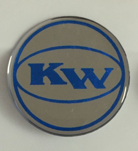 Key west boats 1 1/2&#034; domed round decal blue &amp; silver (single)