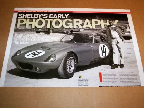 Ford shelby cobra &amp; mustang early photos magazine article