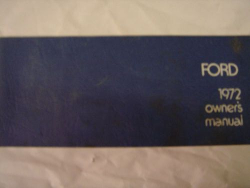 1972 ford  original owners manual used free shipping