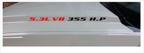 Chev gmc 5.3l v8 355 hp decal set