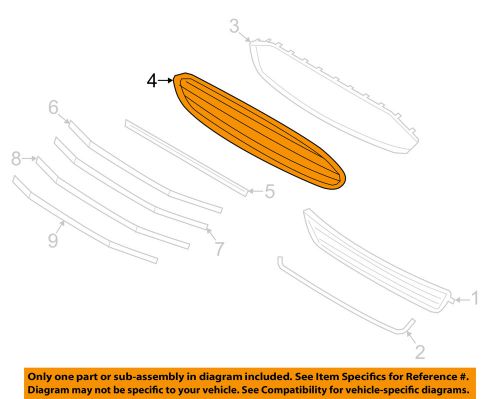 Ford oem 13-16 fusion front bumper grille-upper grille ds7z8200ba