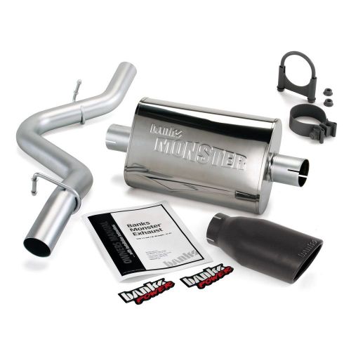 Banks power 51312-b monster exhaust fits 97-99 wrangler (tj) * new *