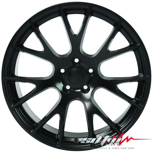 22&#034; chrysler dodge hellcat wheels satin black finish rims for charger challenger