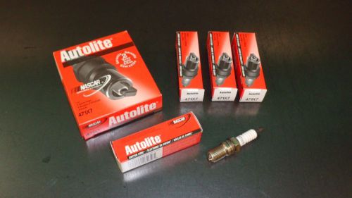 New box of (4) autolite spark plug plugs 471x7 racing nascar 14mm 3/4&#034; reach