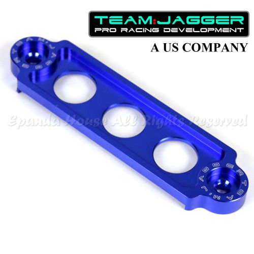 For 90-01 integra dc jdm style battery tie down hold bracket lock anodized blue