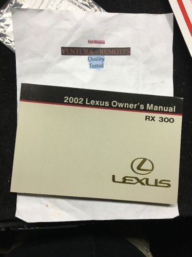 Lexus 2002 lx 470 rx 300 owners manual