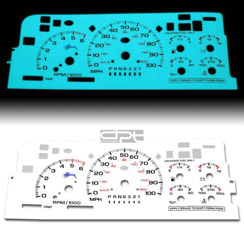 Indiglo glow gauge+harness white face for 95-98 chevy suburban silverado 6k rpm