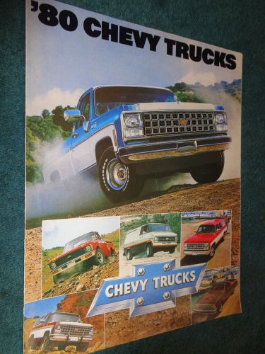 1980 chevrolet truck / van sales brochure / original full-line dealership folder